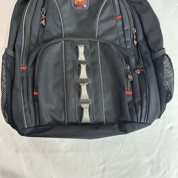 Swiss Gear 18" Laptop Backpack Four Pockets Black & Gray with Warranty Card - Picture 14 of 14